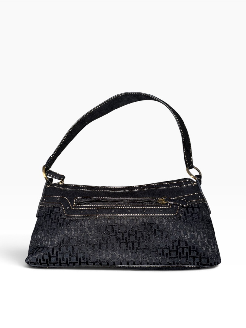 Tommy Hilfiger Black Monogram Shoulder Bag